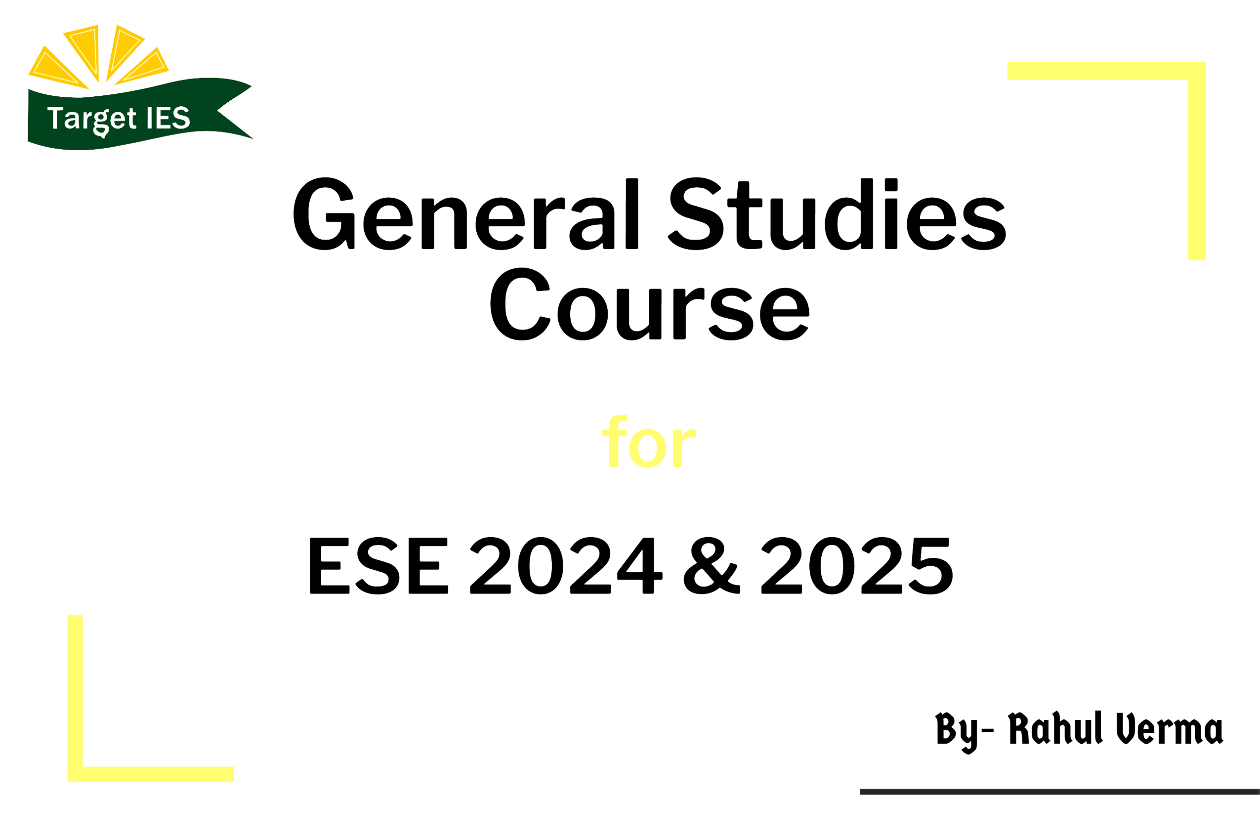 General Studies Course Target IES